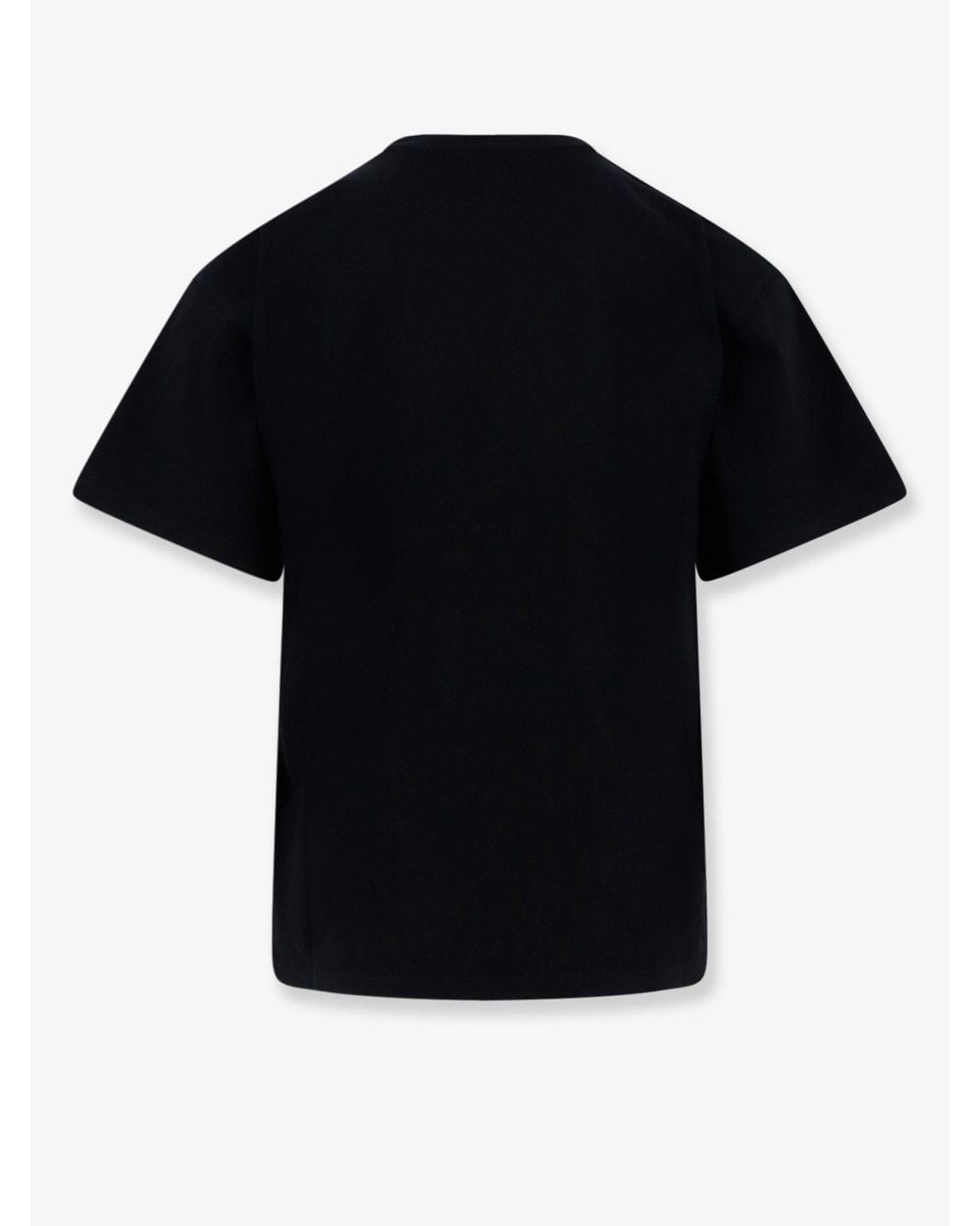Céline Black Cotton T-Shirt With Iconic Embroidery for men