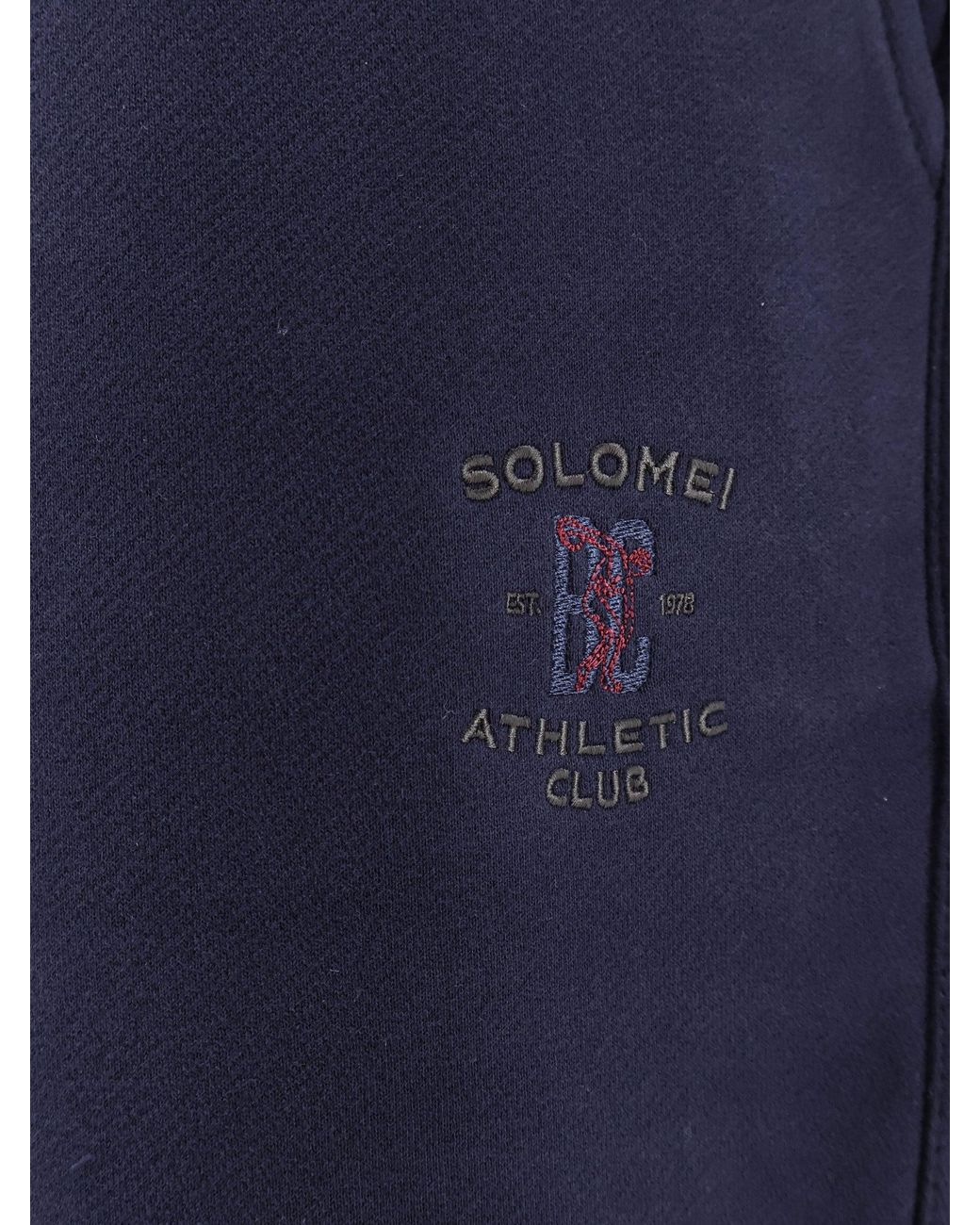 Brunello Cucinelli Blue Cotton Sweatpants With Embroidery for men