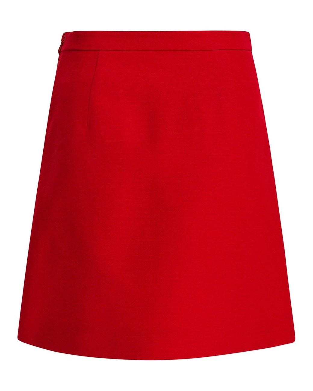 Valentino Red Crepe Couture Mini Skirt