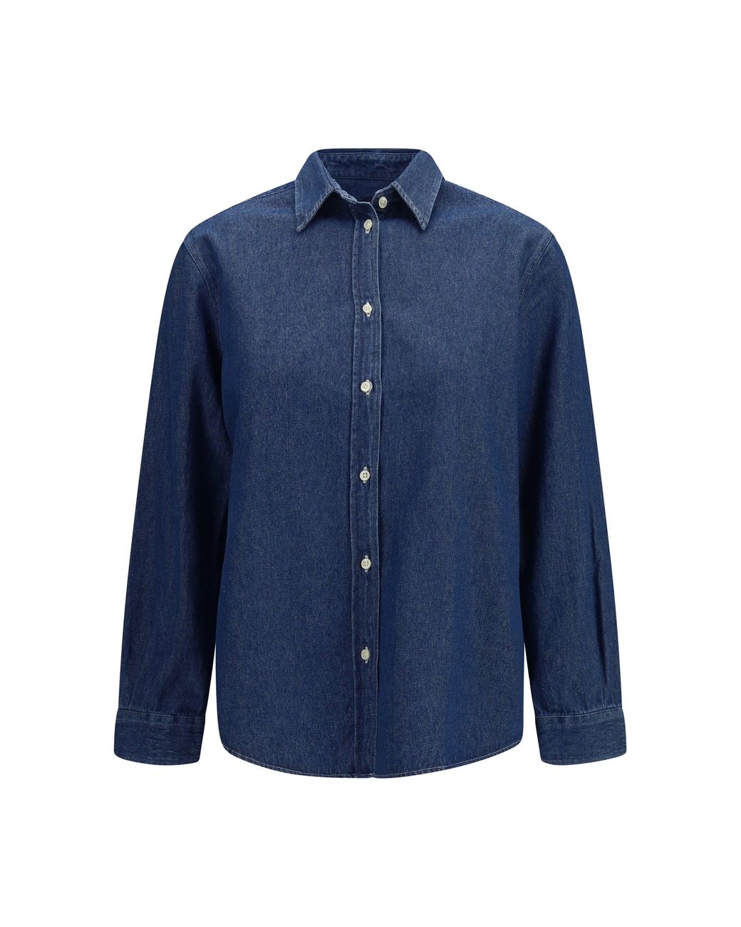 Deperlu Blue Giorgia Cotton Shirt Denim