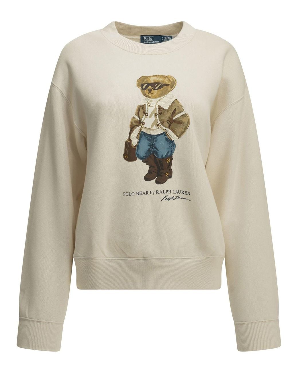Polo Ralph Lauren White "Polo Bear" Crew-Neck Sweatshirt
