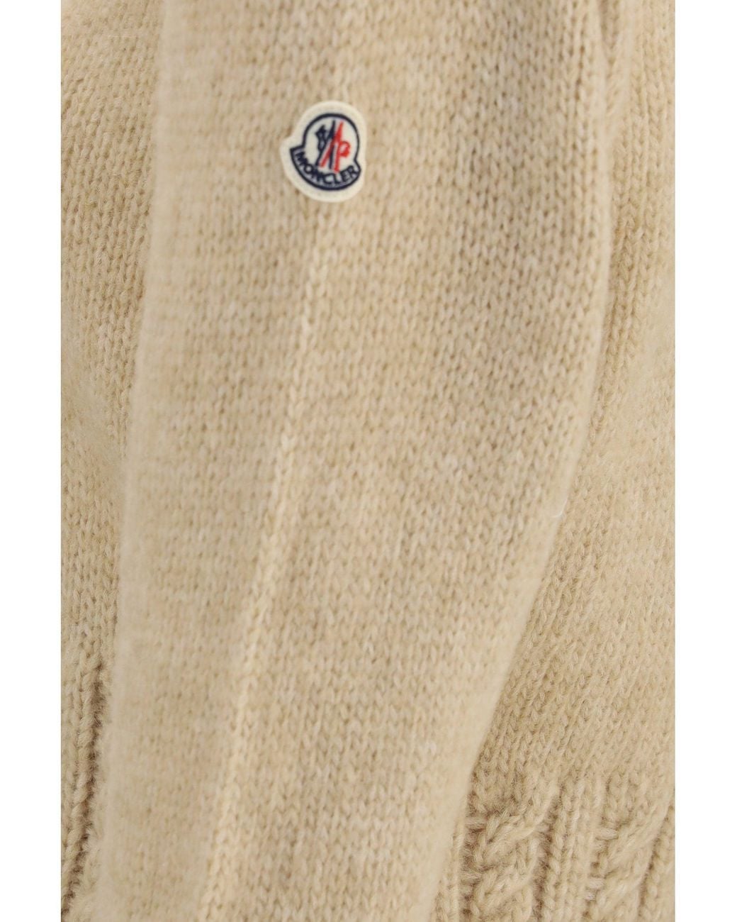 Moncler Natural Alpaca-Blend Turtleneck Sweater Light