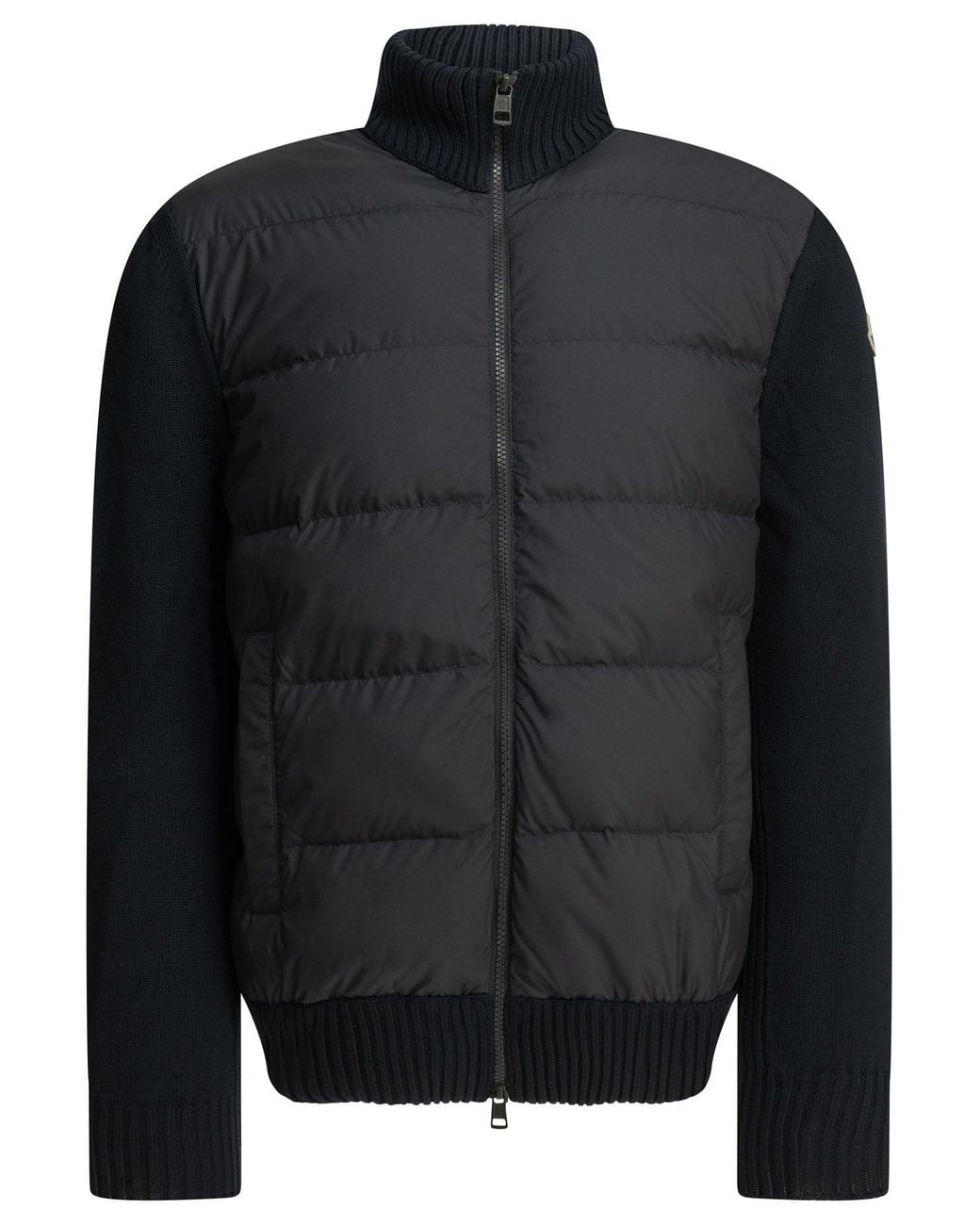 Moncler Black Padded Cardigan for men
