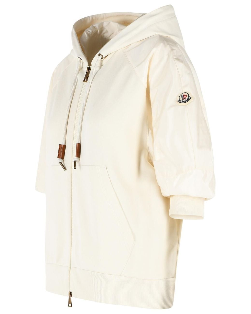 Moncler Natural Ivory Cotton Hoodie