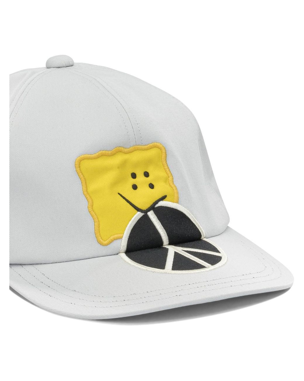 Kapital White Chino Peckish Peace Baseball Cap Light for men