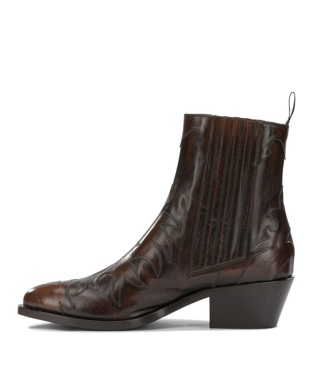 Sartore Brown "Postiano 45 Mm" Cowboy Ankle Boots