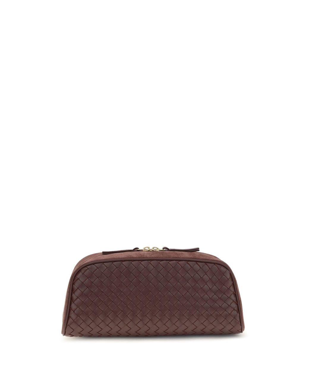 Bottega Veneta Brown Large Nodo Pouch Deep Mahogany