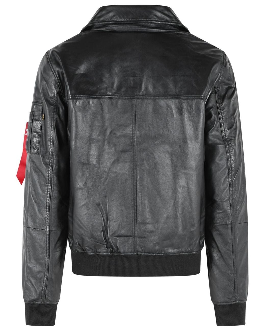 Alpha Industries Gray Cwu Leather Jacket for men