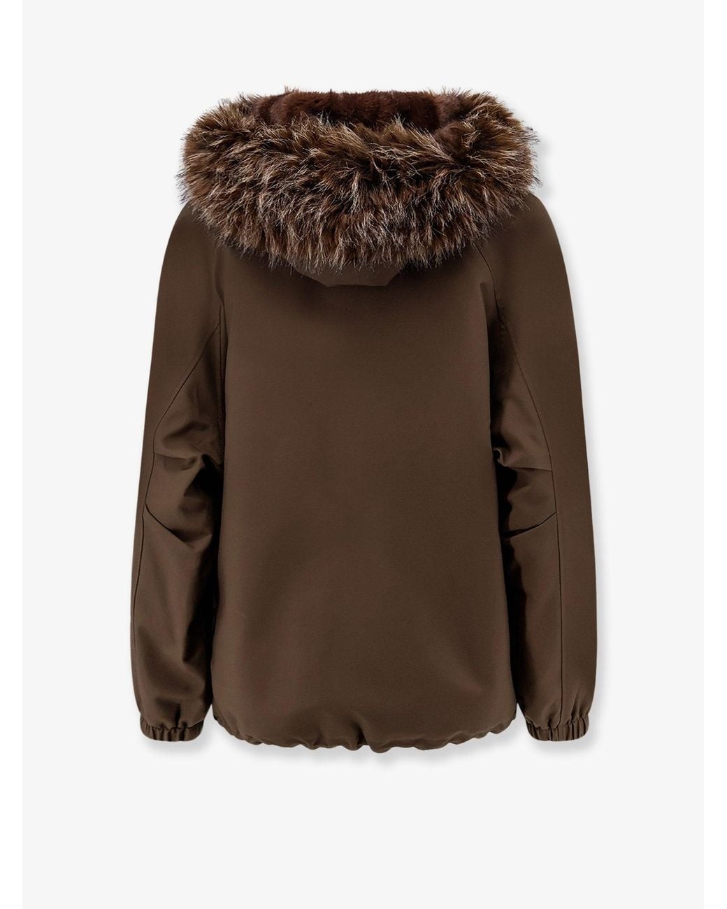 VALENTINI 1972 Brown Reversible Faux Fur Parka