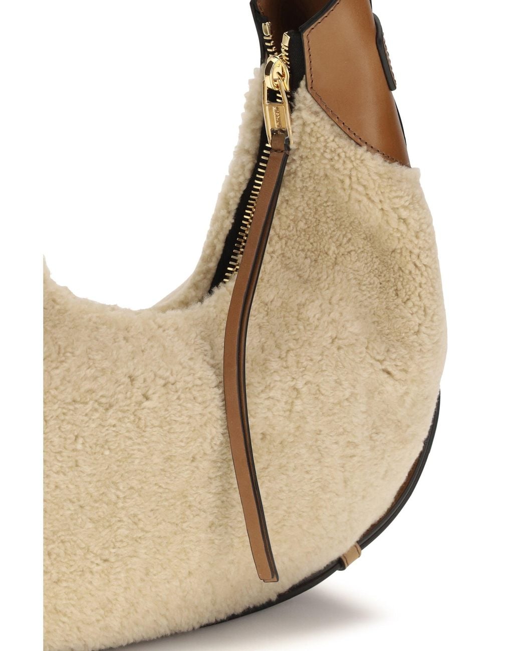 Moschino Natural Medium Handle Me Hobo Shoulder Bag