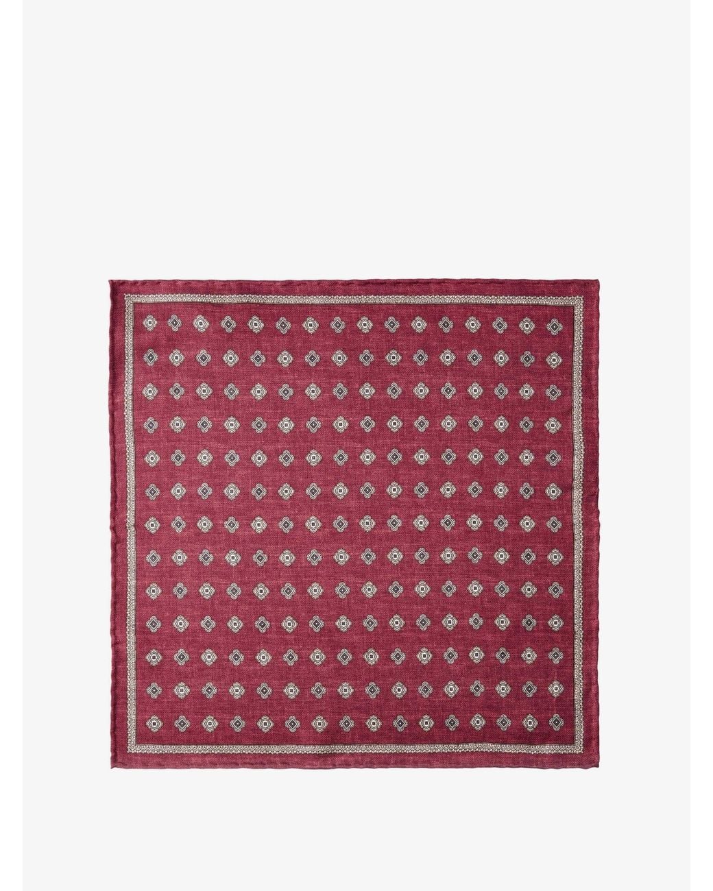 Brunello Cucinelli Red Silk Pochette for men