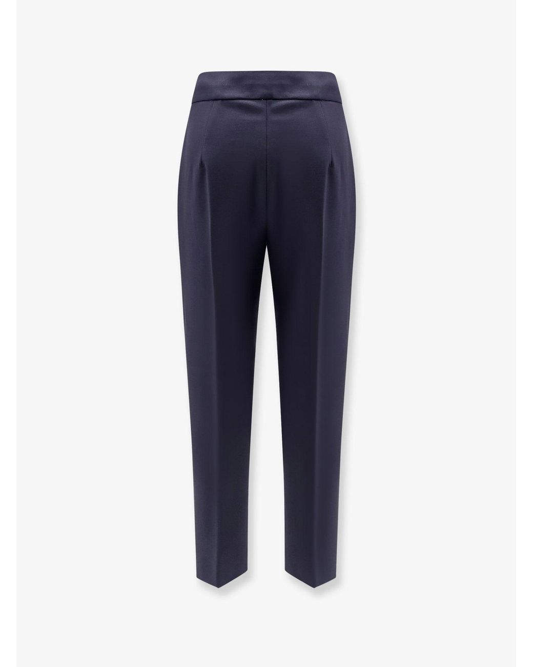 Max Mara Blue Pegno Viscose Blend Trousers