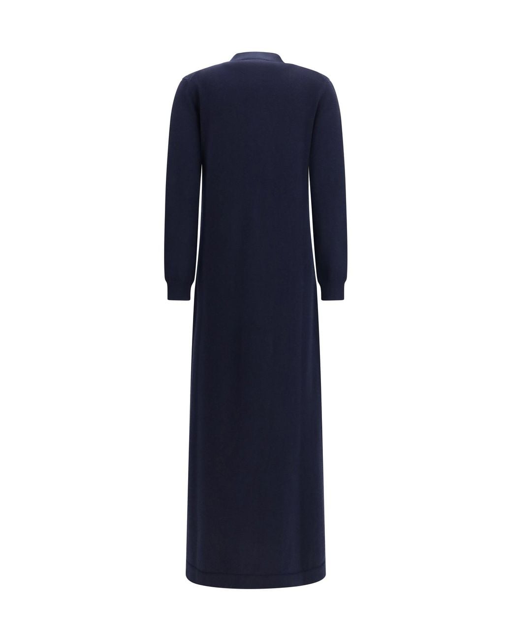 Malo Blue Long Cashmere V-Neck Cardigan