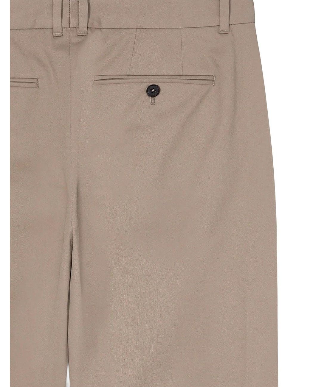 DUNST Natural Tailored Trousers With Pleats for men