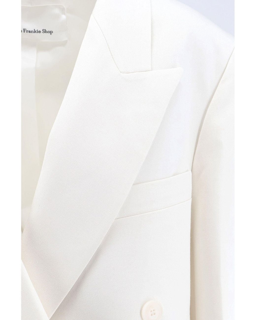 Frankie Shop White Jane Viscose Blend Coat