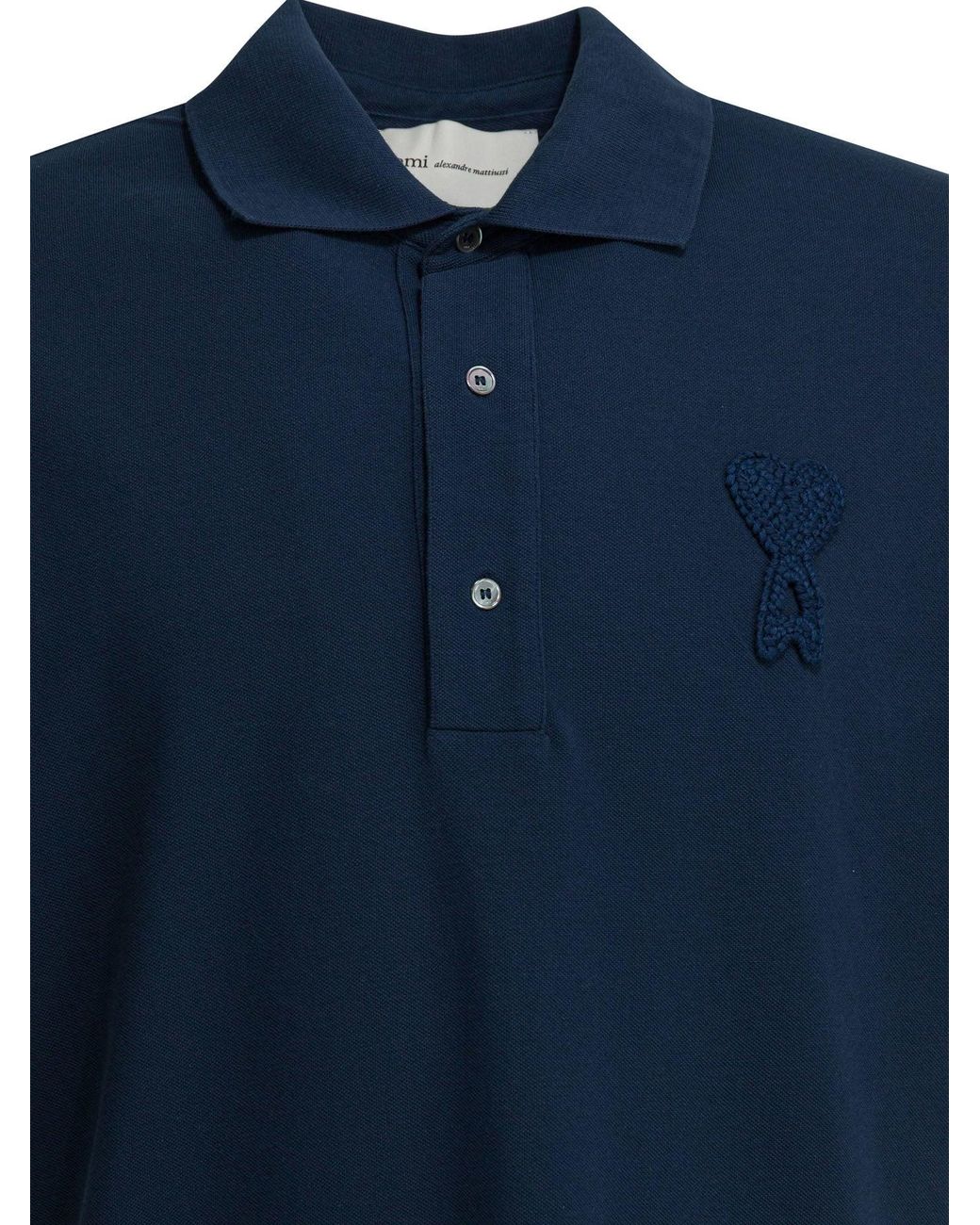 AMI Blue Polo Shirts for men