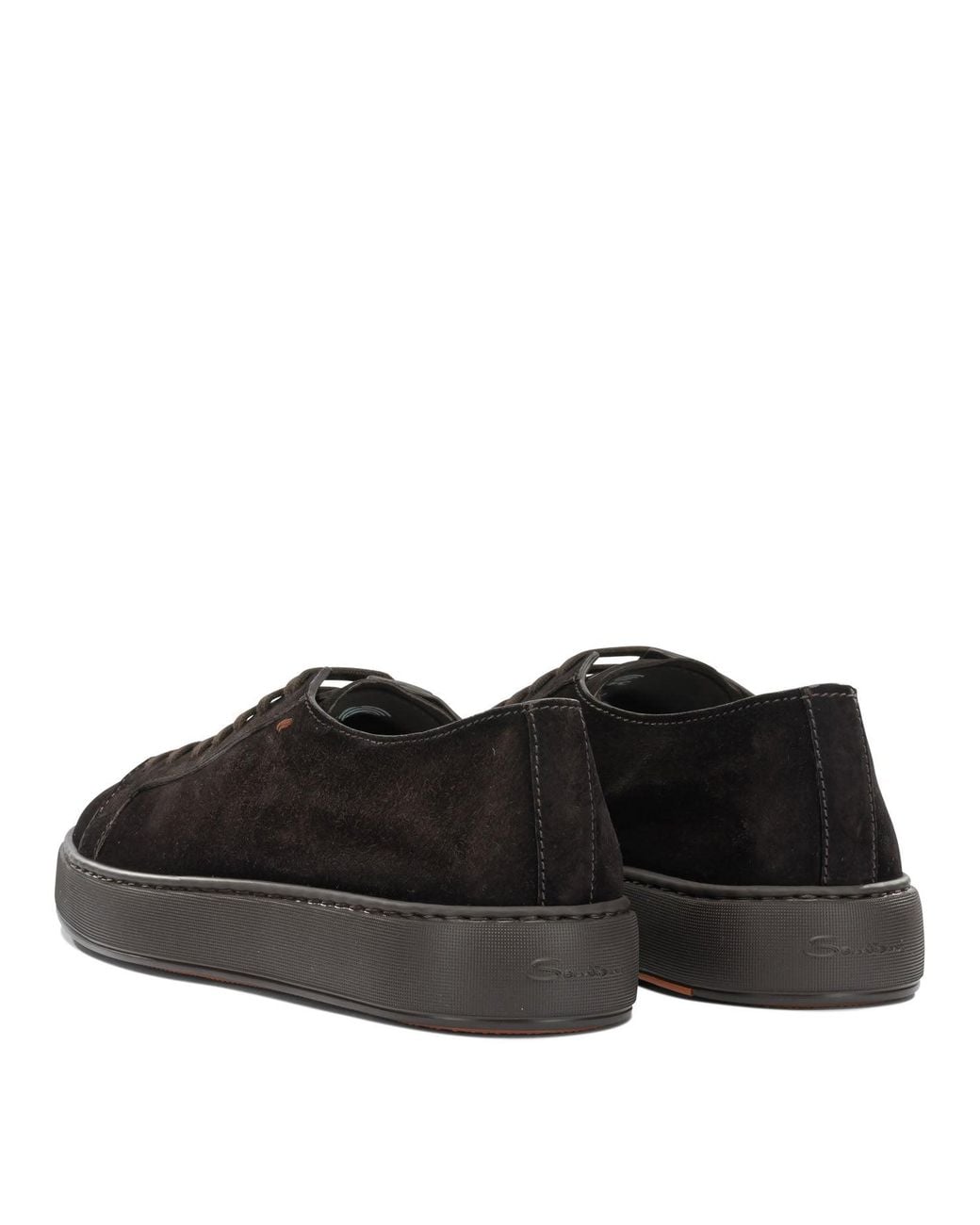 Santoni Black "Damps" Low Sneakers for men