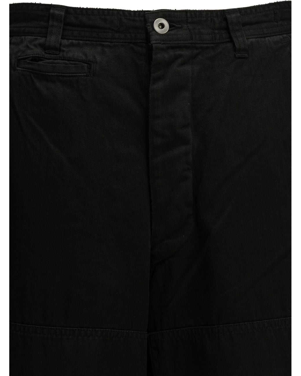 A.PRESSE Black "Double Knee" Cargo Pants for men