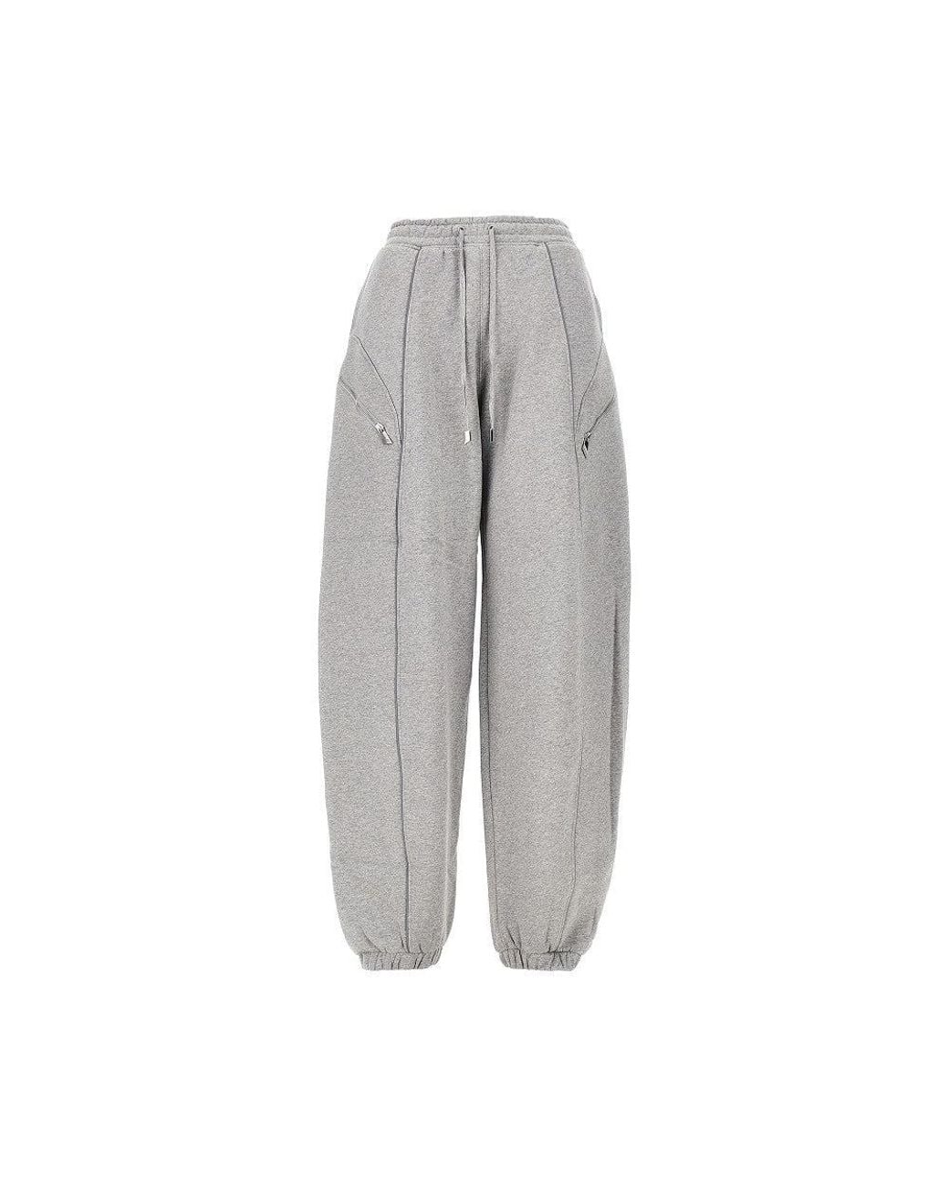 The Attico Gray Mélange Cotton Jogging Pants