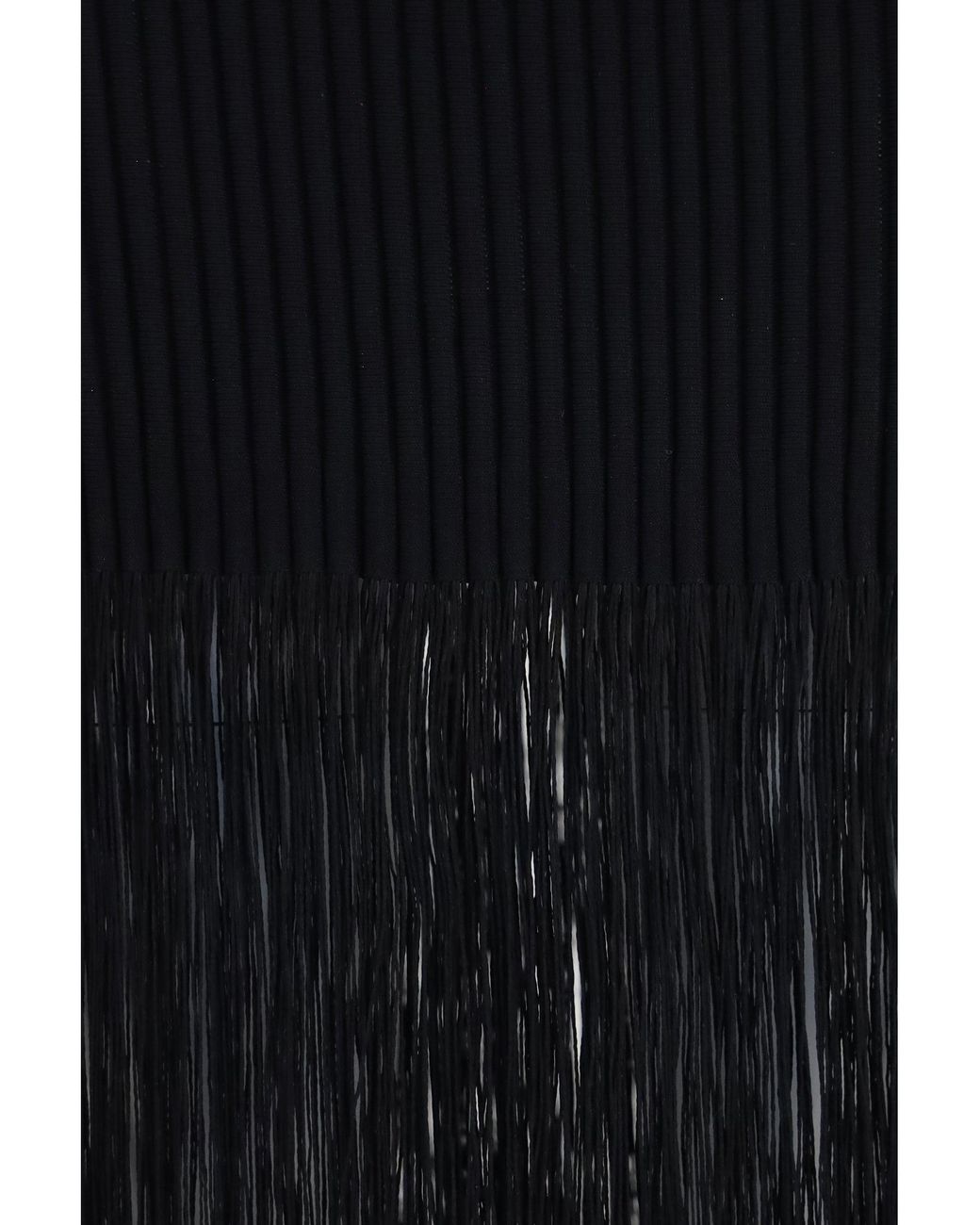 Alaïa Black Pencil Skirt Fringe Viscose