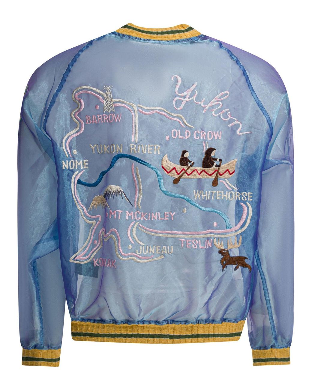 Kapital Blue Sheer Pearl Mosquito Guard Bomber Jacket Light for men