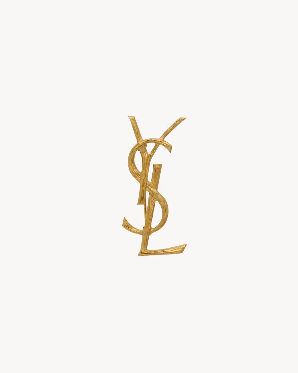 Saint Laurent White Cassandre Pin
