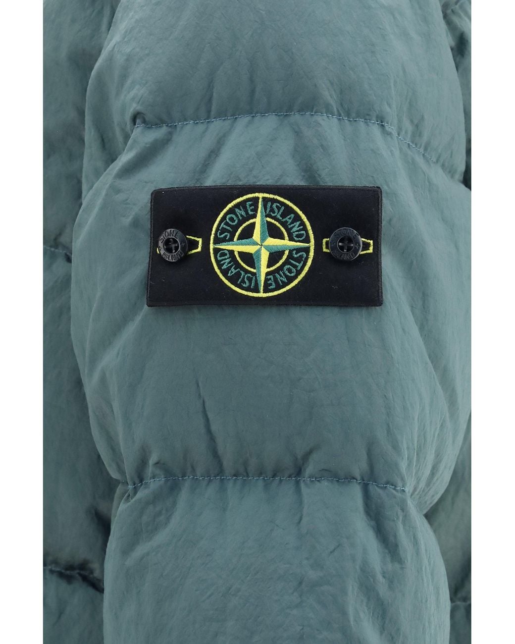 Stone Island Blue Nylon Metal Hooded Puffer Jacket for men