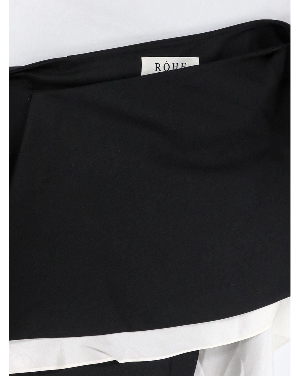 Rohe Blue Wool Blend Top With Silk Inserts