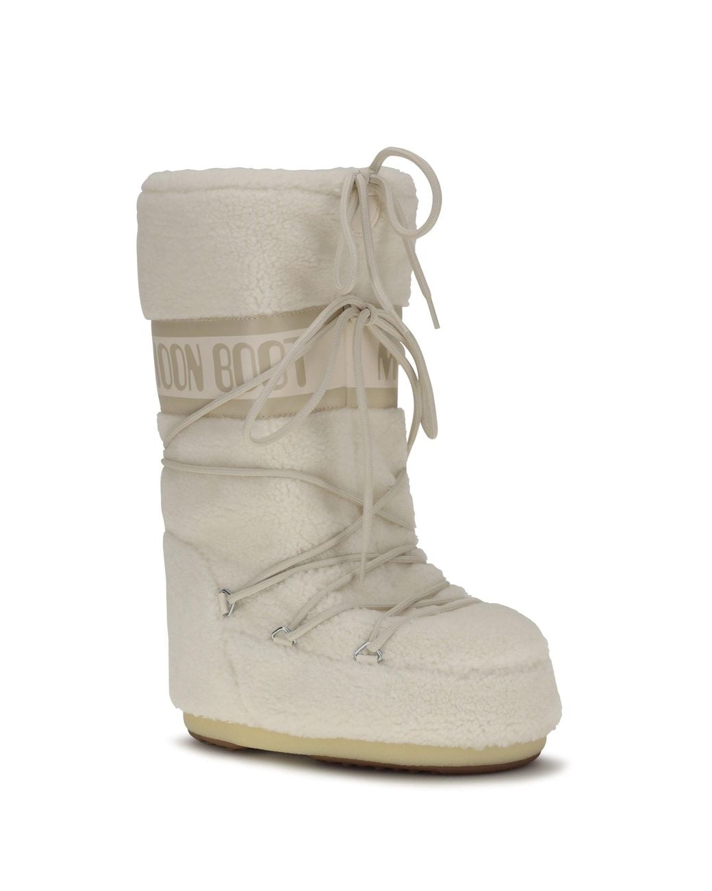 Moon Boot White Icon Teddy Boots