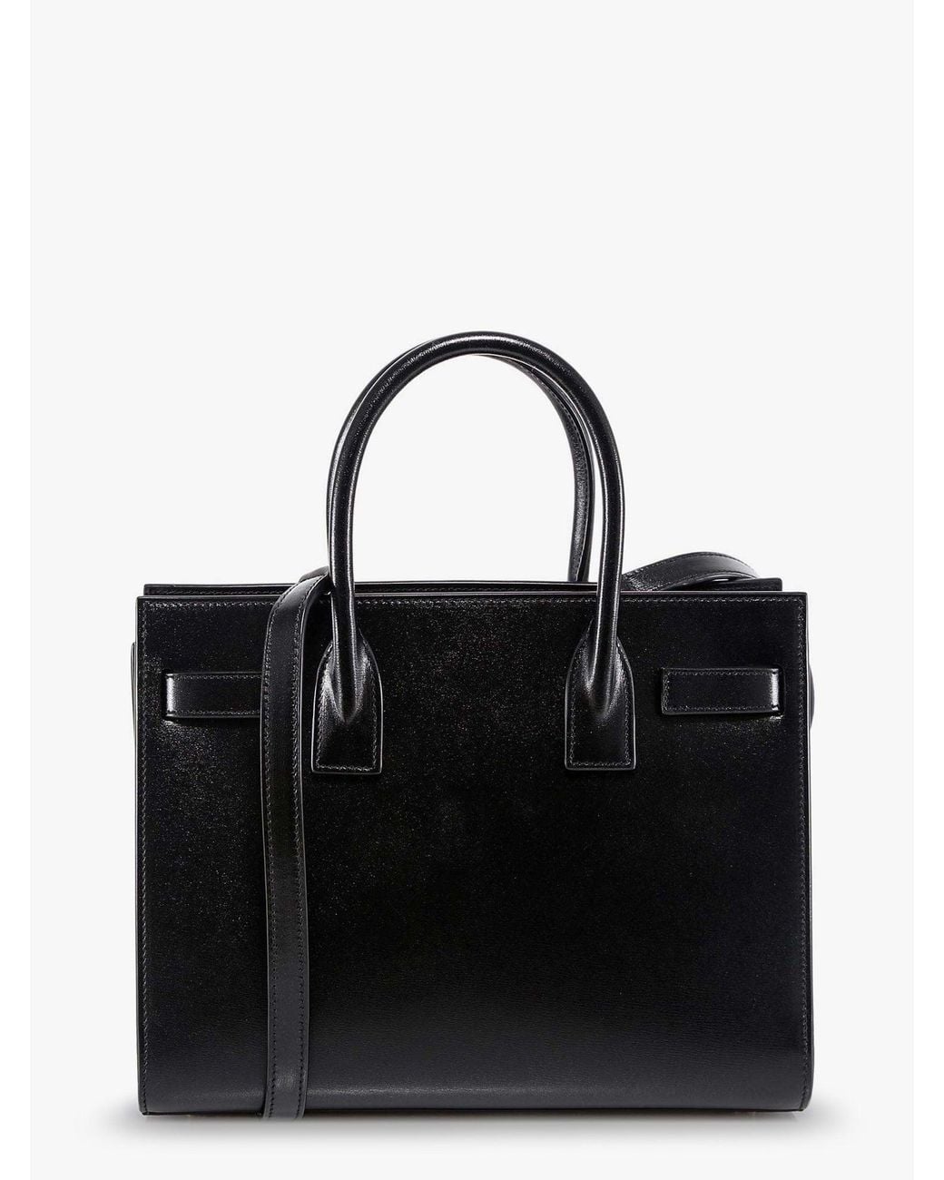 Saint Laurent Black Baby Sac De Jour Leather Handbag With Padlock