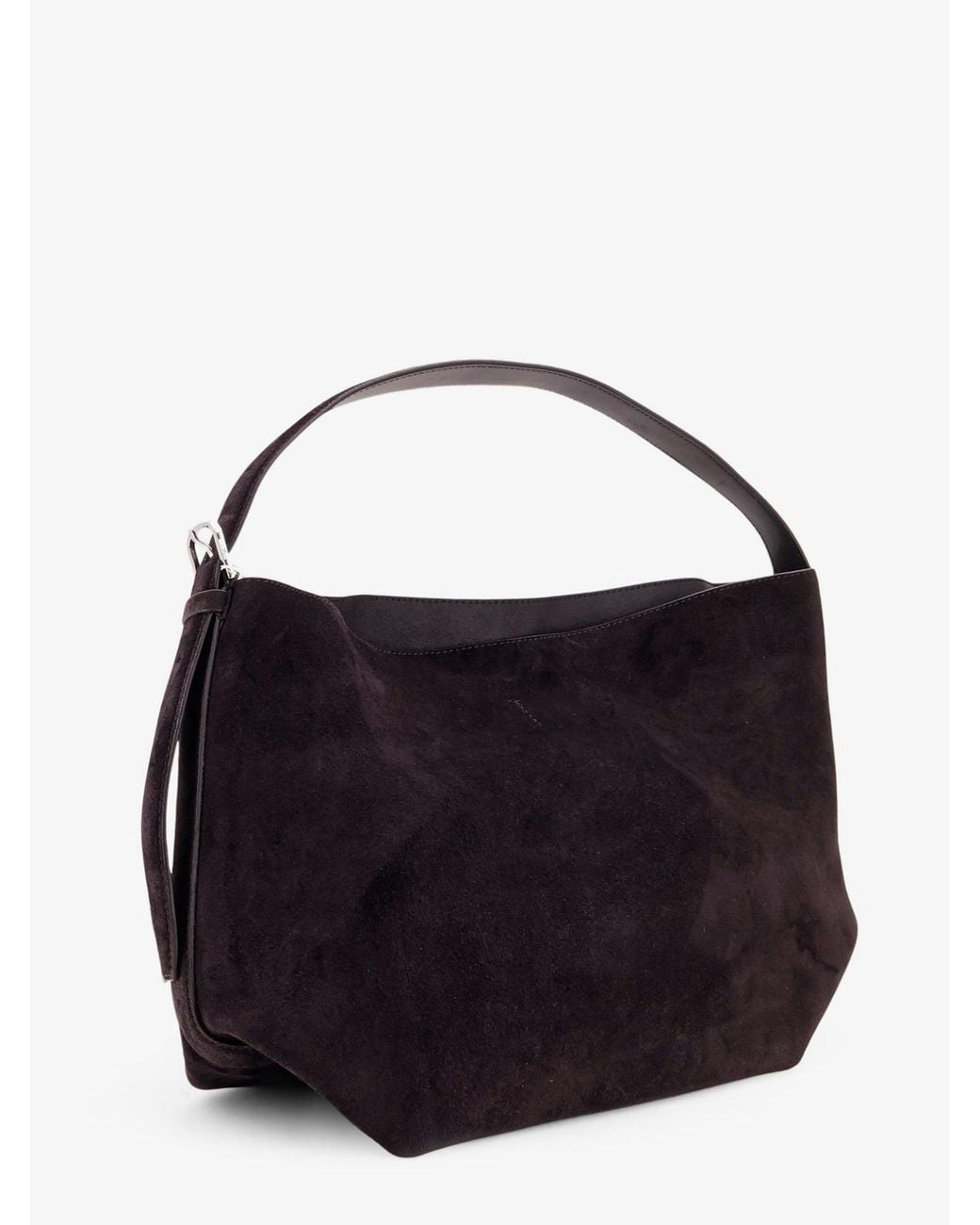 Totême Blue Medium Belted Suede Shoulder Bag