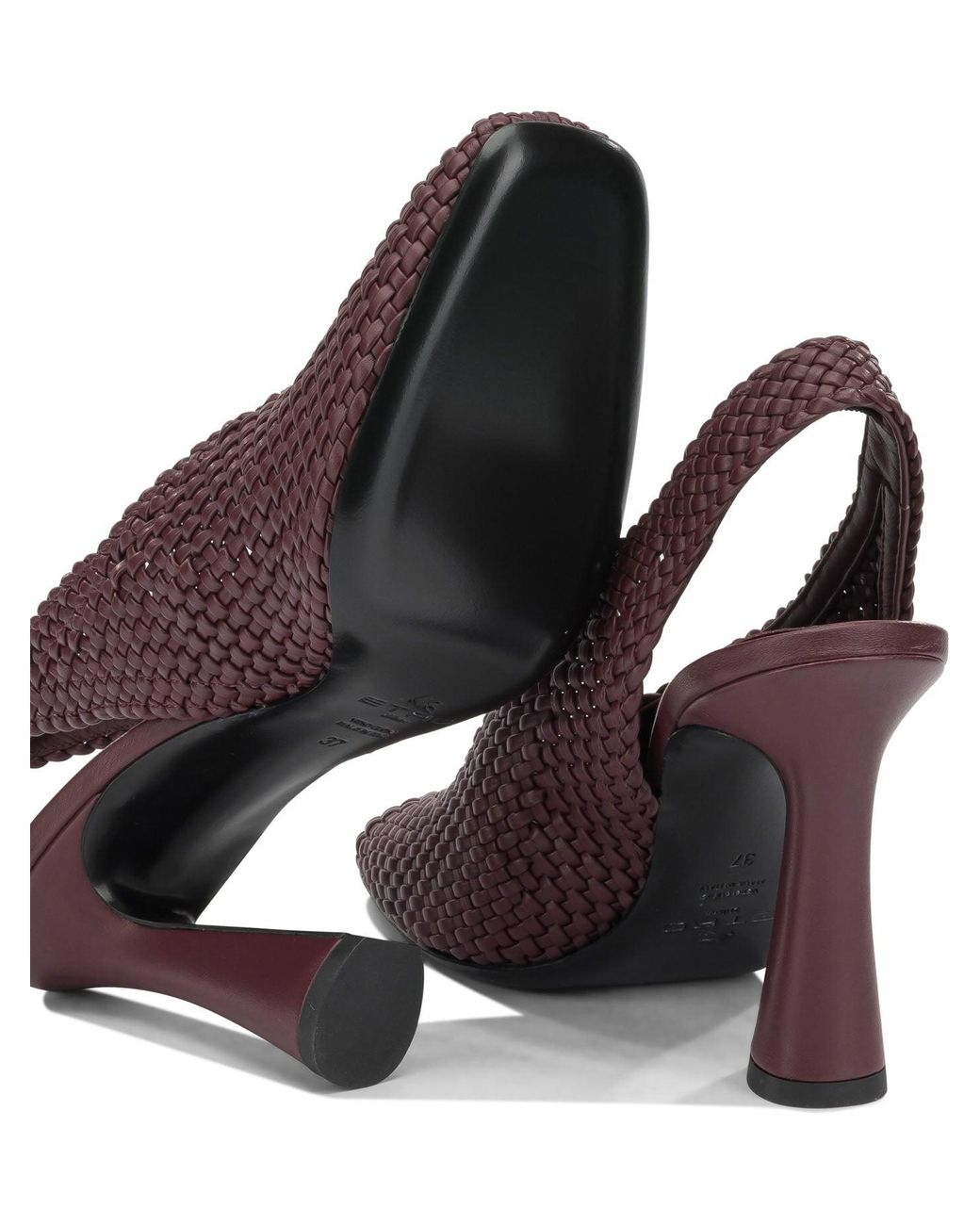 Etro Purple 90Mm Woven Slingbacks