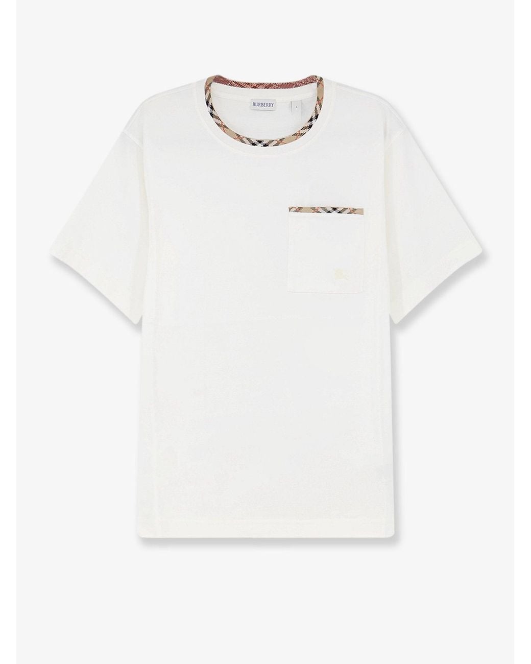 Burberry White Ryan Biologic Cotton T-Shirt for men