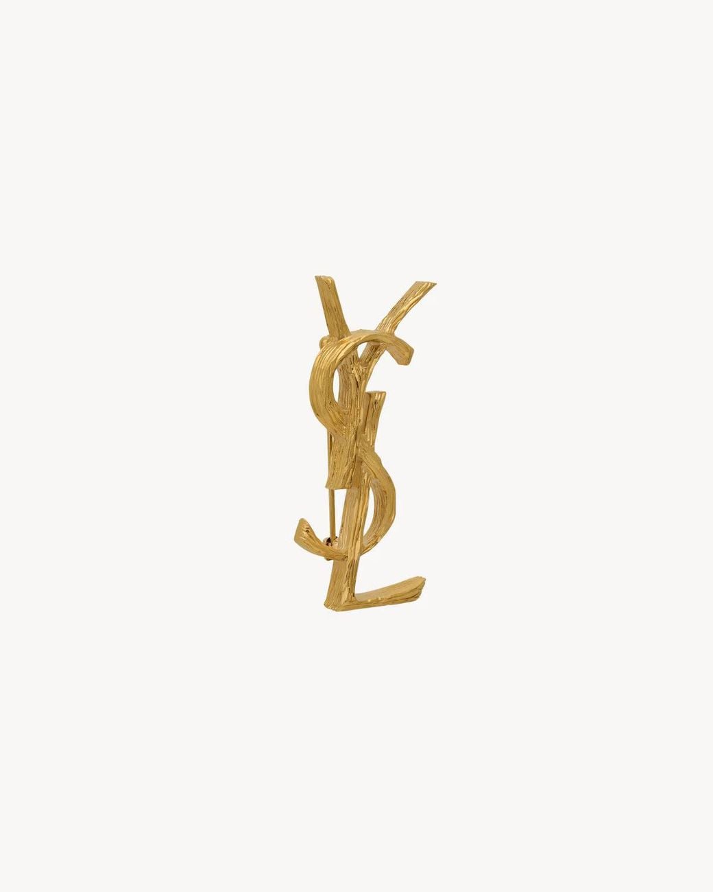 Saint Laurent White Cassandre Pin