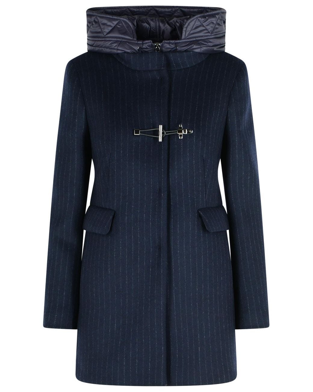 Fay Blue Wool Blend Coat