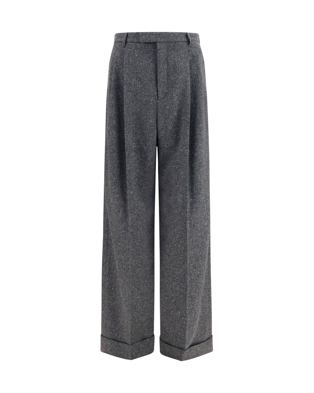 Valentino Gray Tailored Wool And Silk-Blend Pants for men