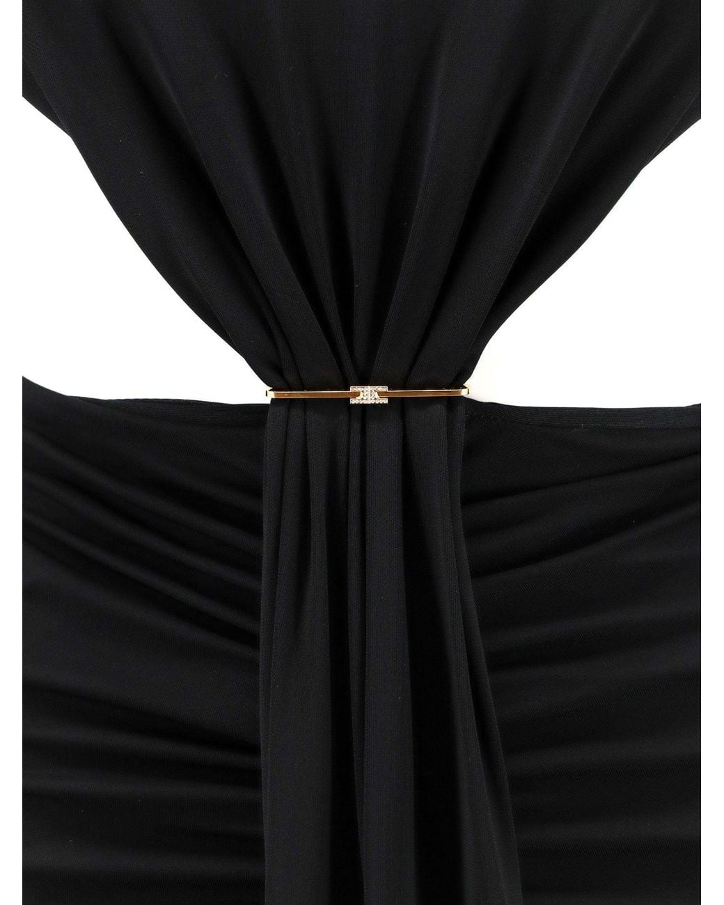 Elisabetta Franchi Black Carpet Stretch Viscose Dress