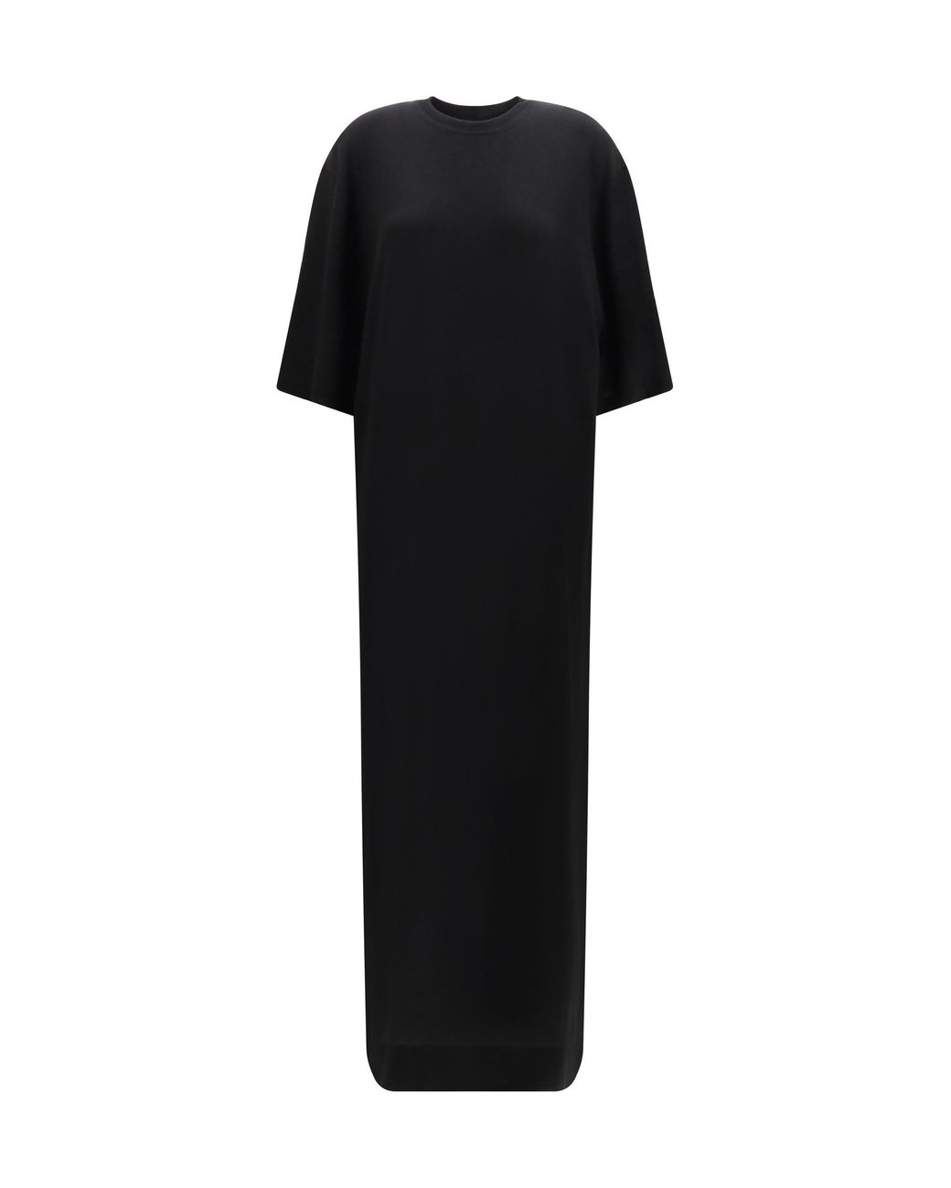 Totême Black Wool T-Shirt Dress