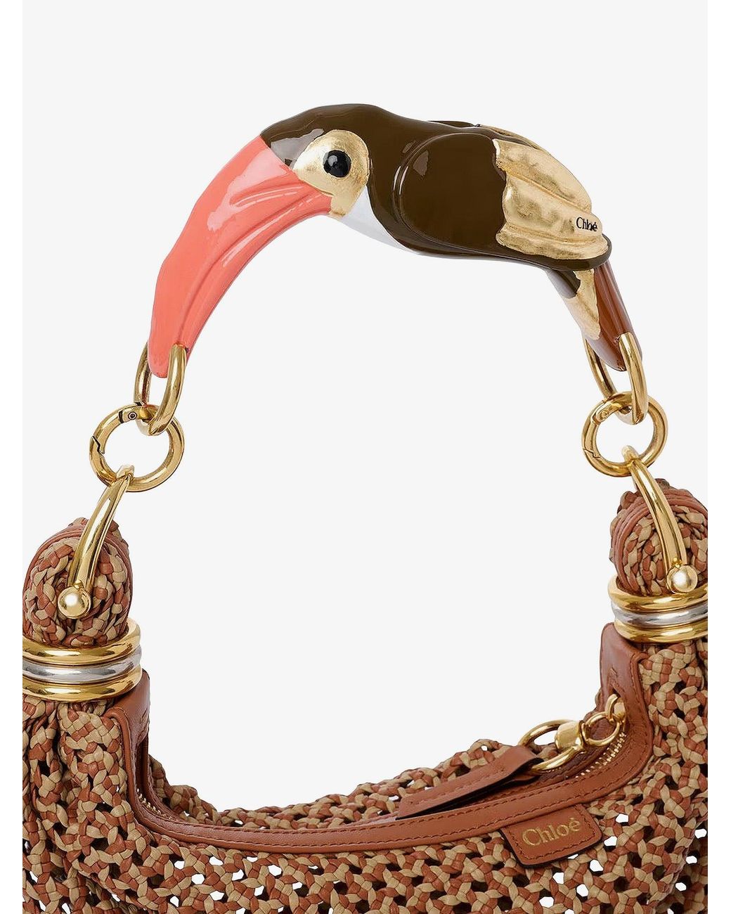Chloé Pink Bracelet Hobo Handbag With Toucan Handle