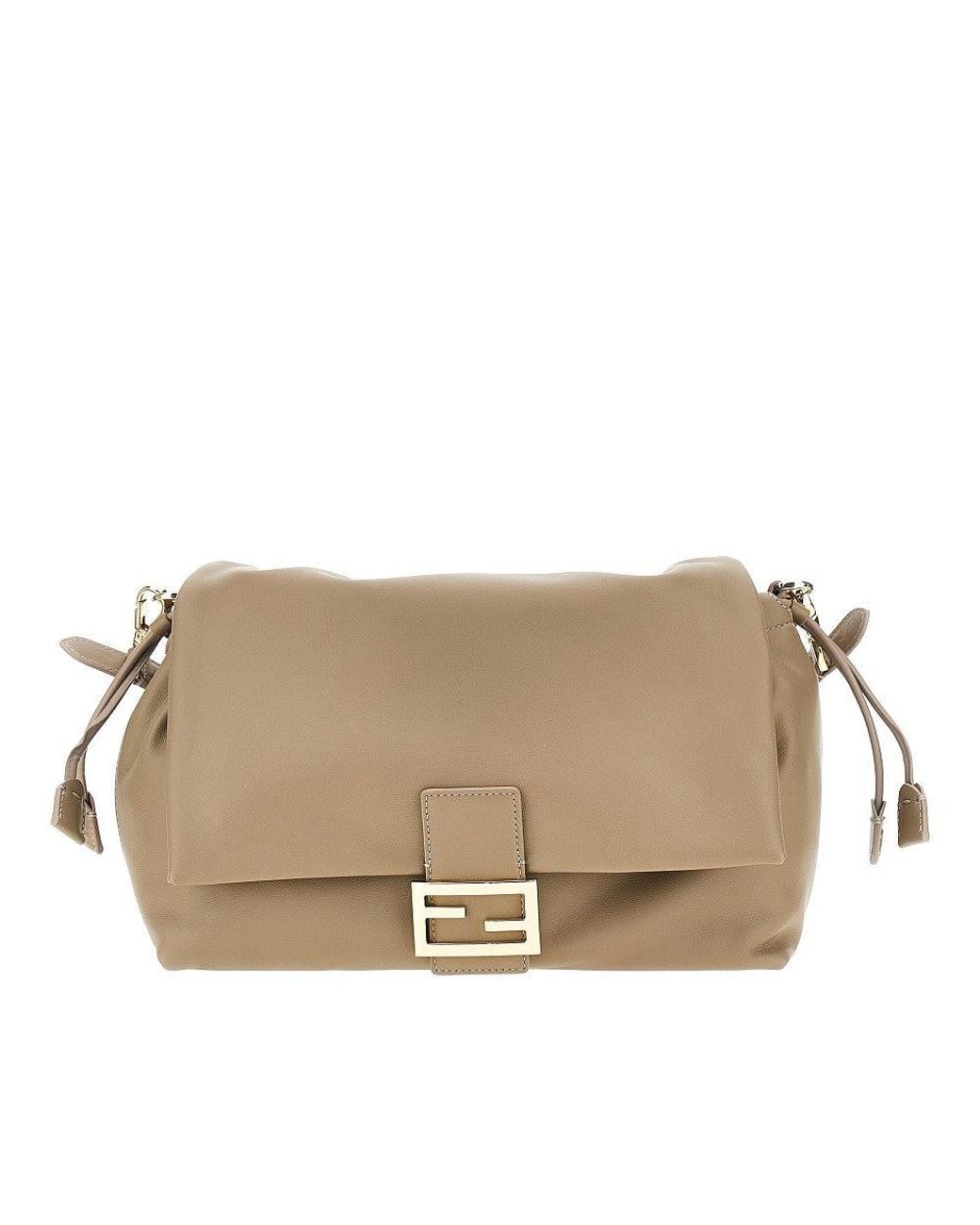 Fendi Brown Large Leather 'Baguette Soft' Bag