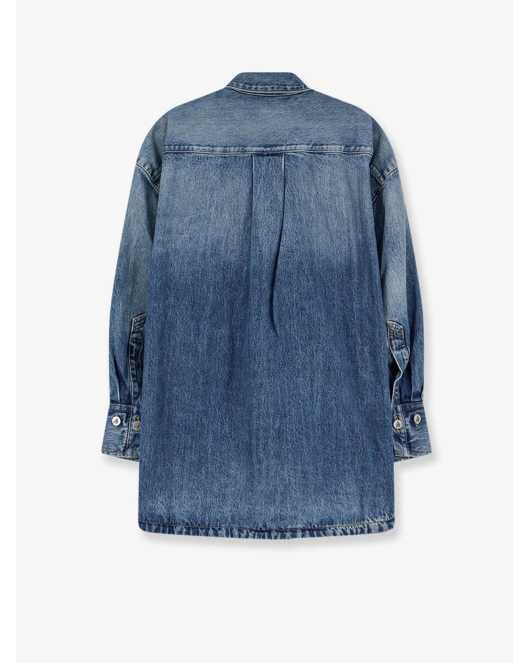 The Attico Blue Bomber Denim Shirt