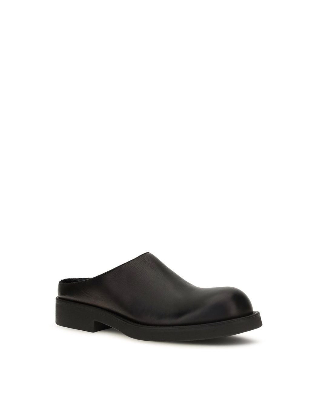 MM6 by Maison Margiela Black Biker Round Toe Mules