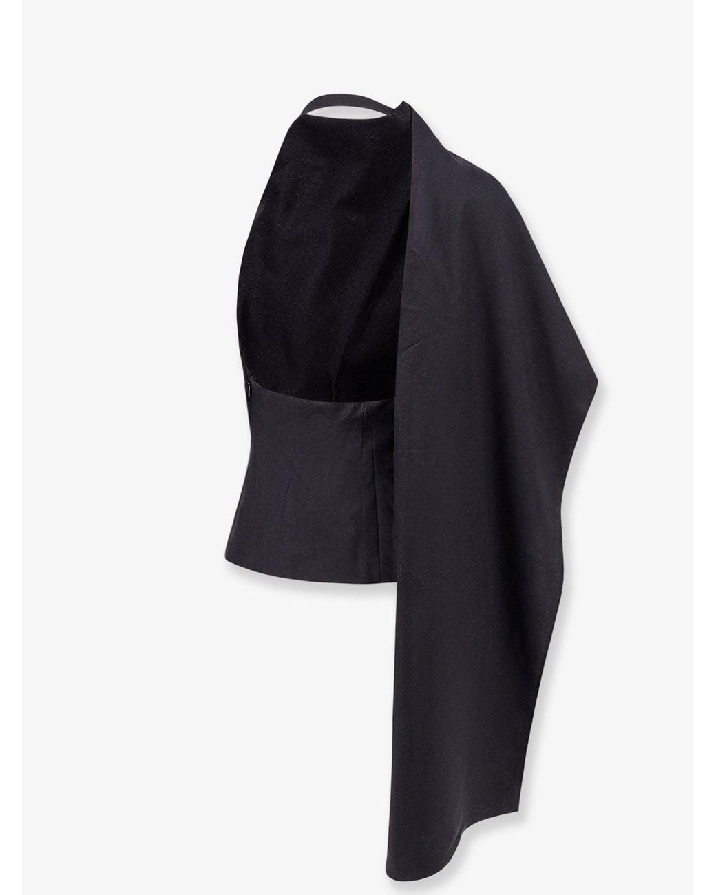 Rohe Blue Draped Wool Top