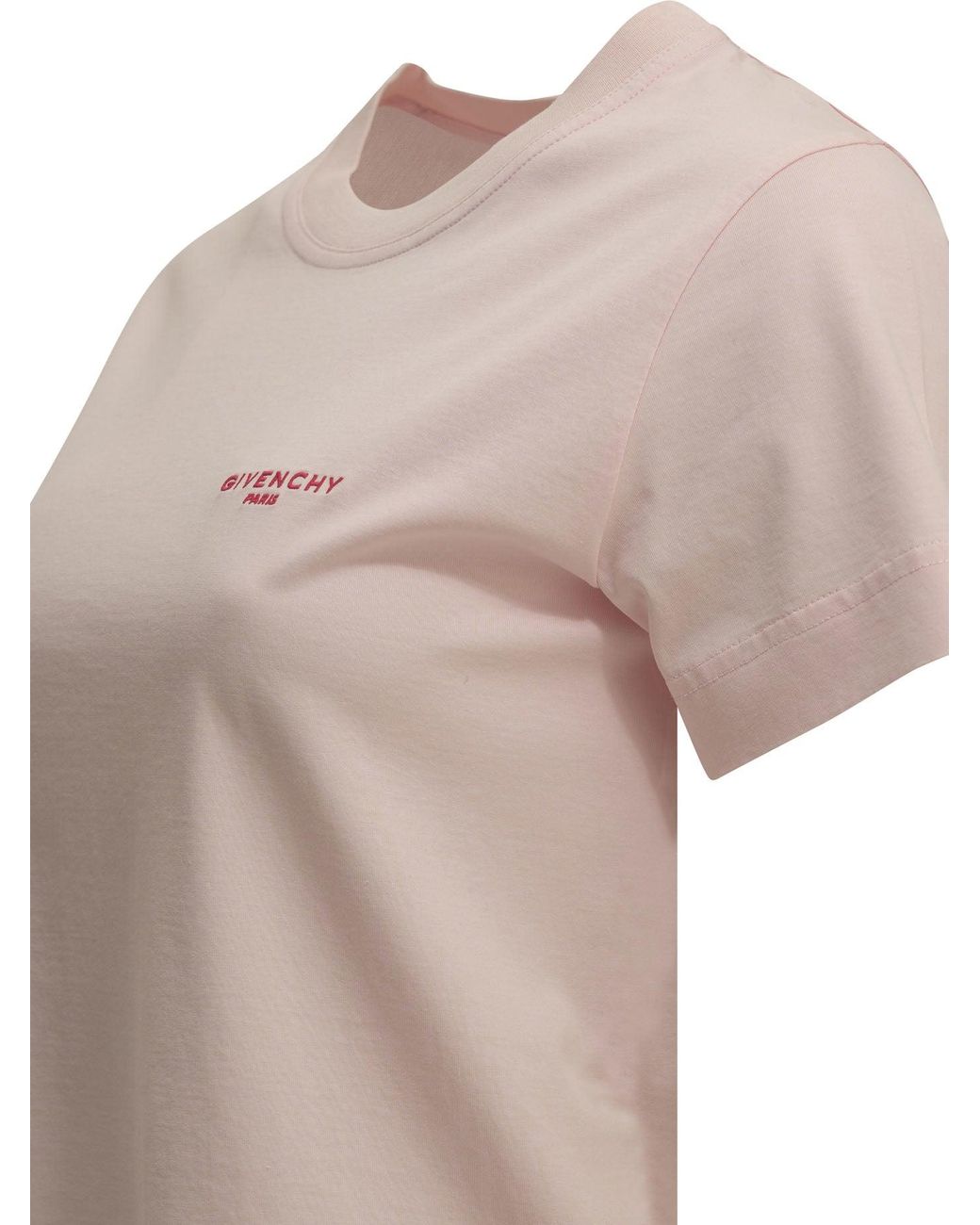 Givenchy Pink Crewneck T-Shirt With Logo