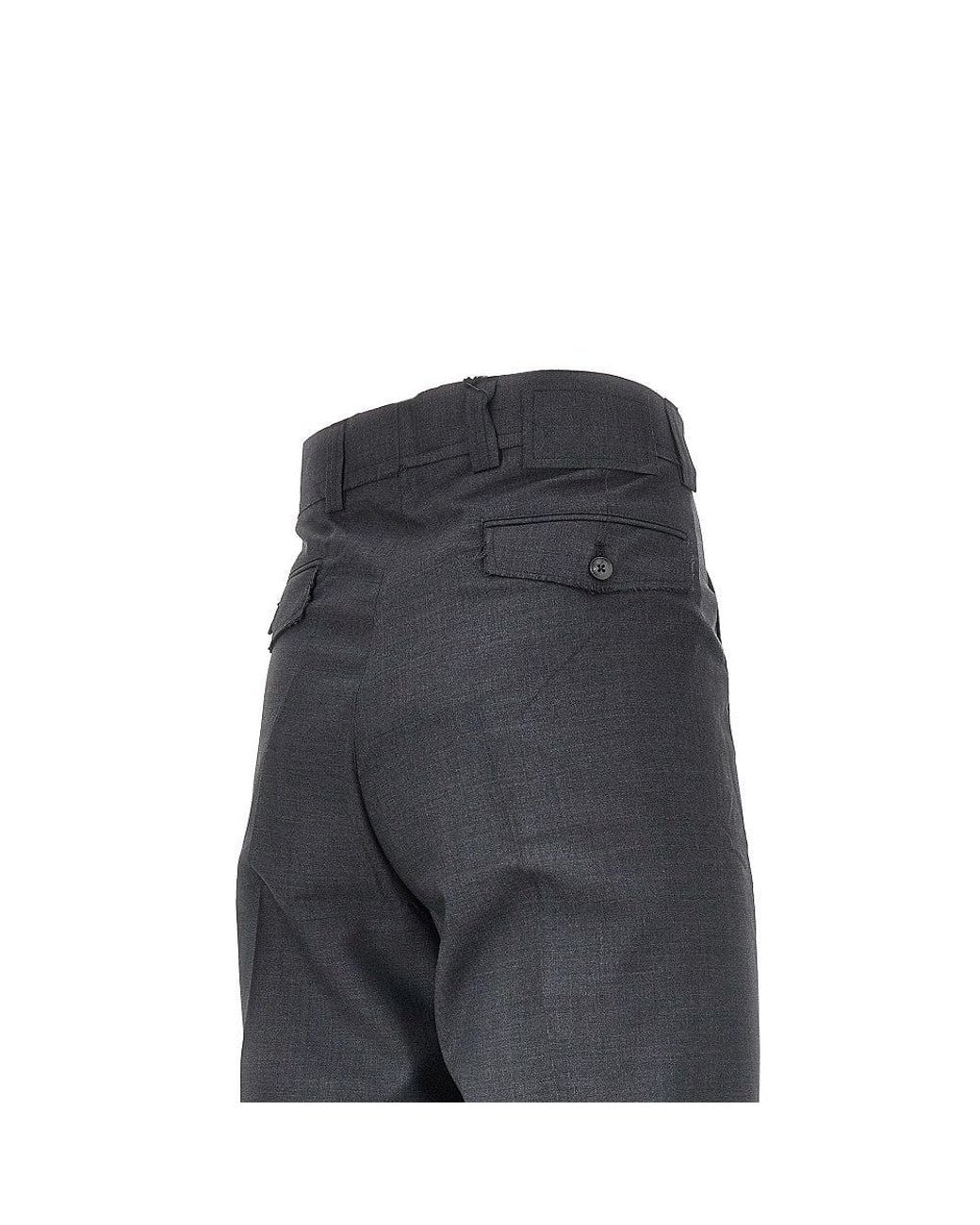 mfpen Gray 'Patch' Tropical Wool Pants for men