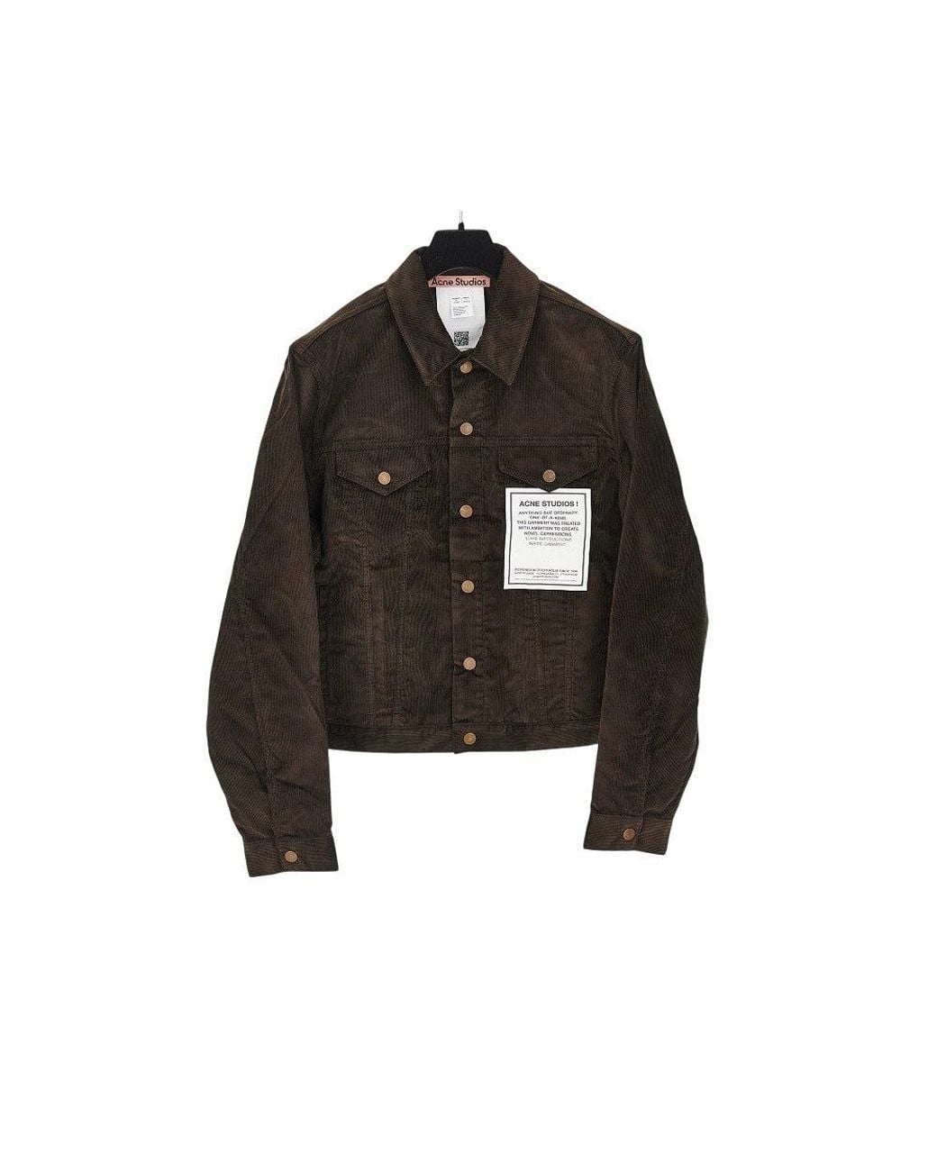 Acne Black Corduroy Jacket for men