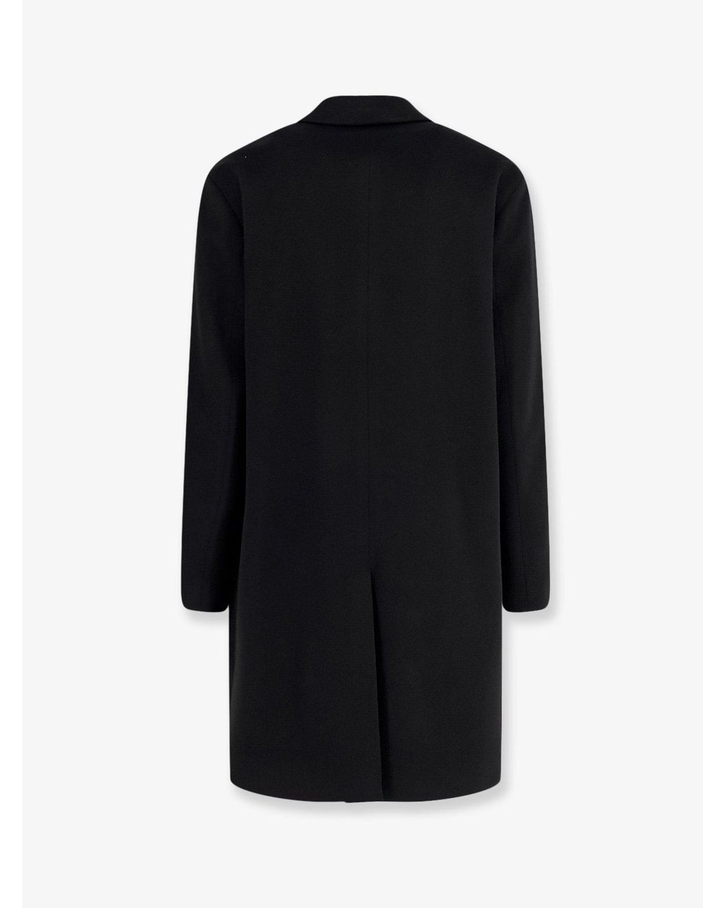 Hevò Black Cassano Virgin Wool Coat for men
