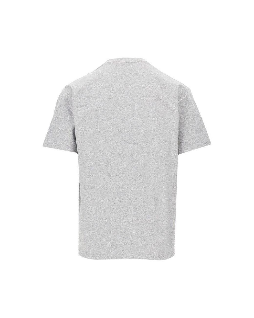 Givenchy Gray 'Couture Seam' Cotton T-Shirt for men