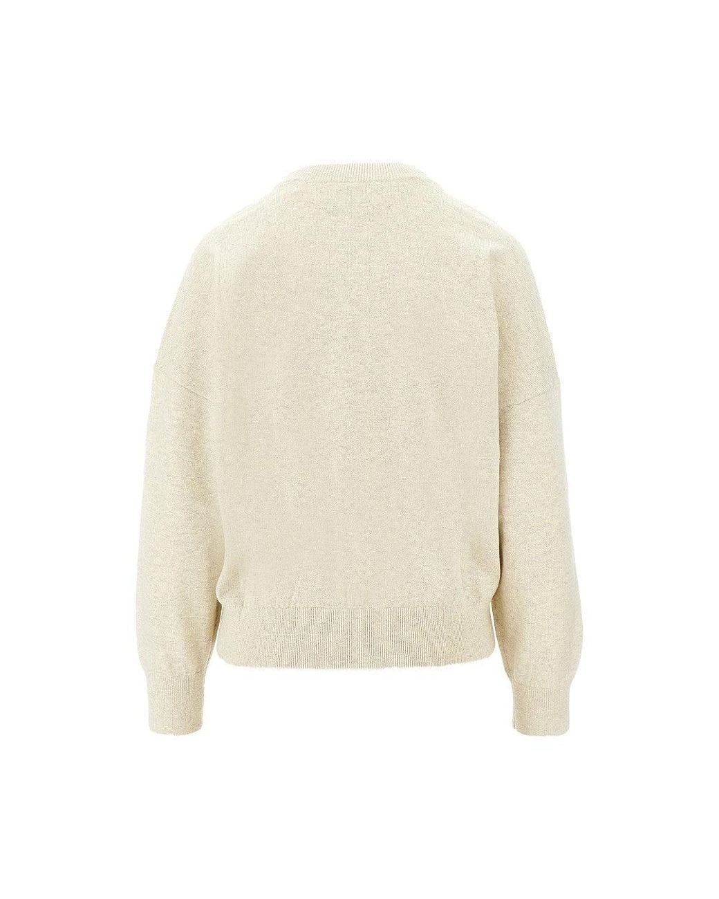Isabel Marant White Marisans' Cotton And Wool Sweater