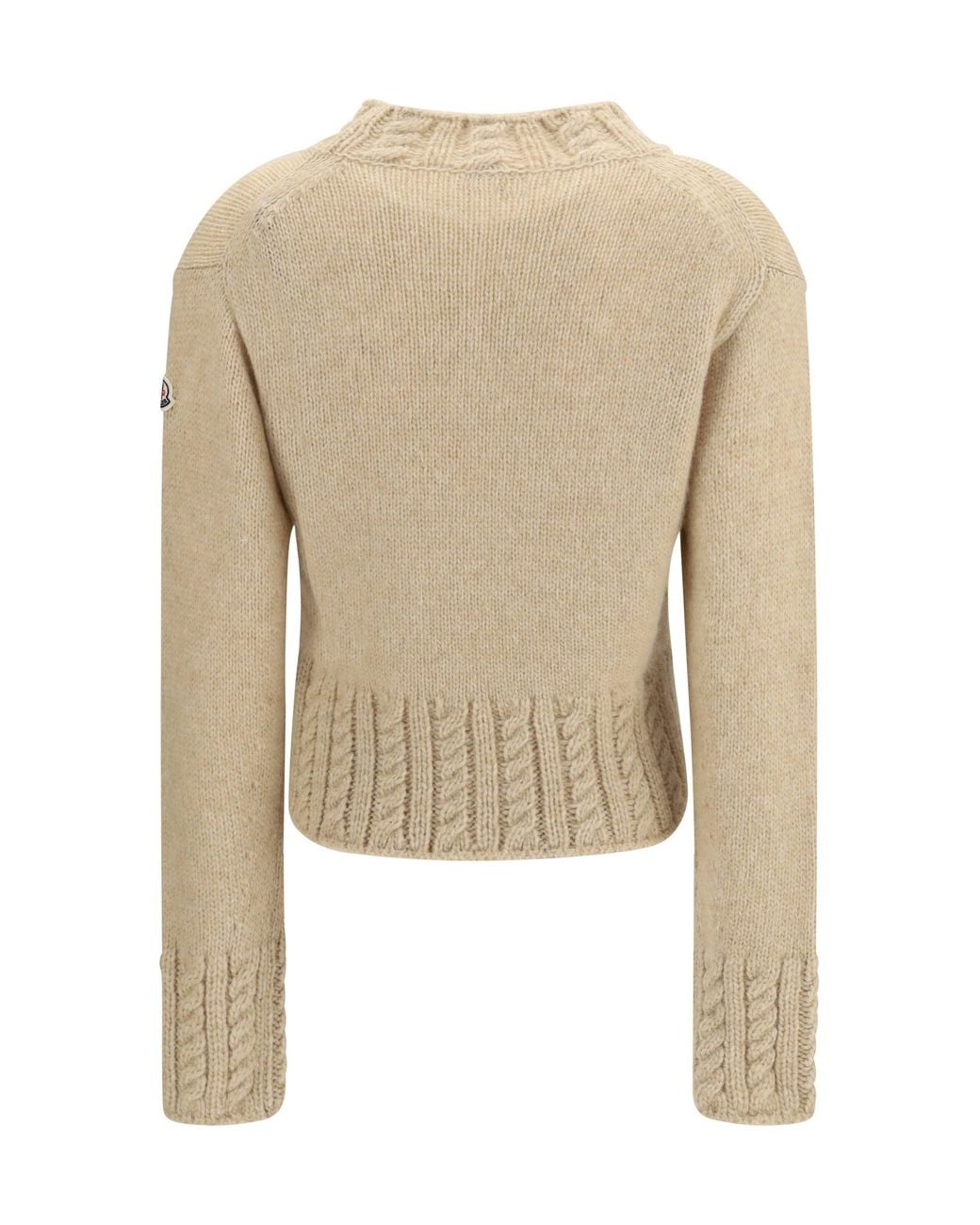Moncler Natural Alpaca-Blend Turtleneck Sweater Light